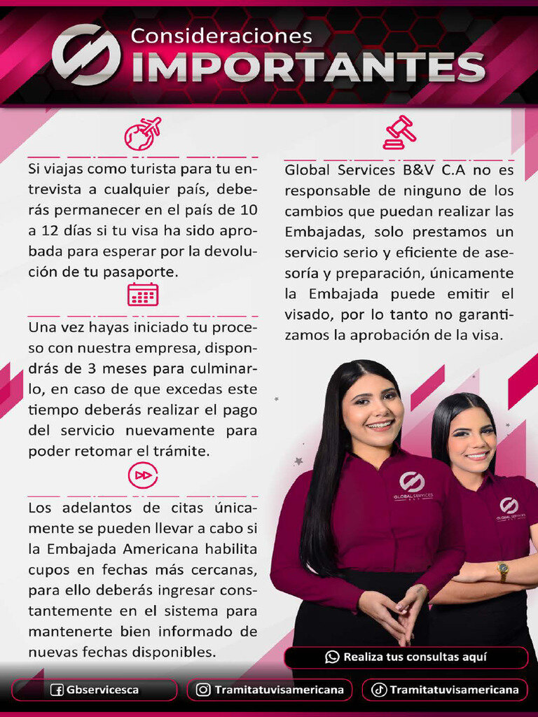 Consideraciones importantes