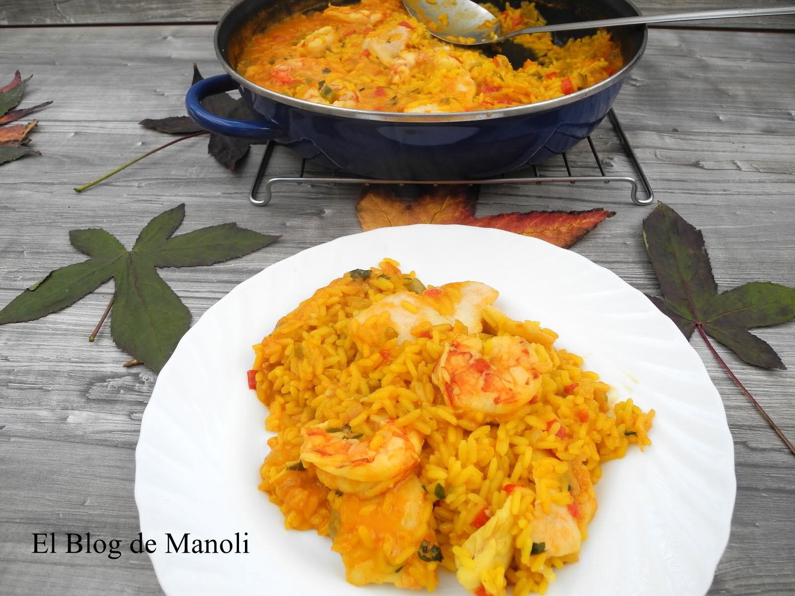 Paso a paso para cocinar el arroz con gambones y piña  