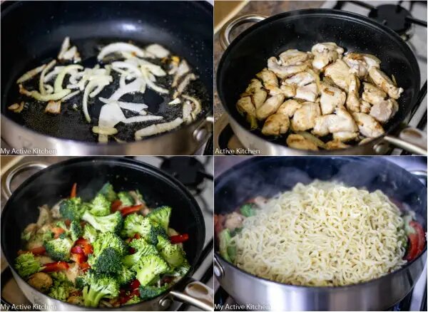 Paso a paso para preparar el ramen de pollo con salsa de curry
