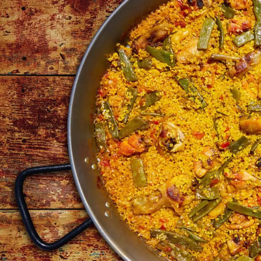 Preparación de la paella de espárragos  ‍ 