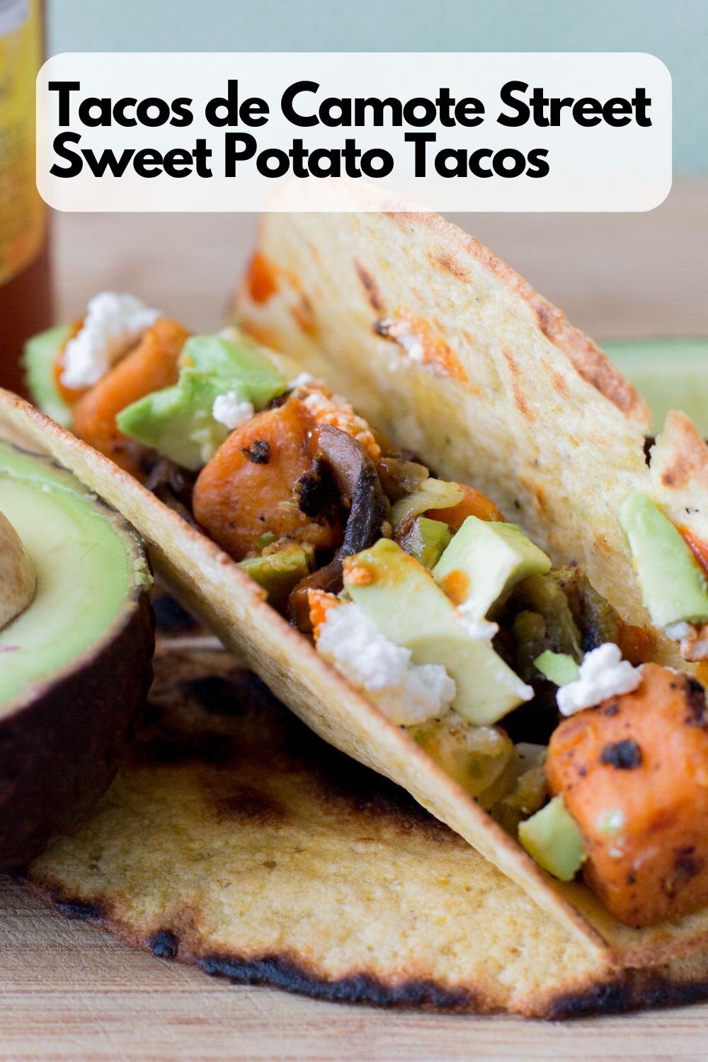 Preparación de los tacos de camote  