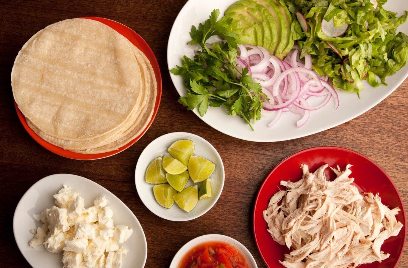 Preparación de los tacos de pavo