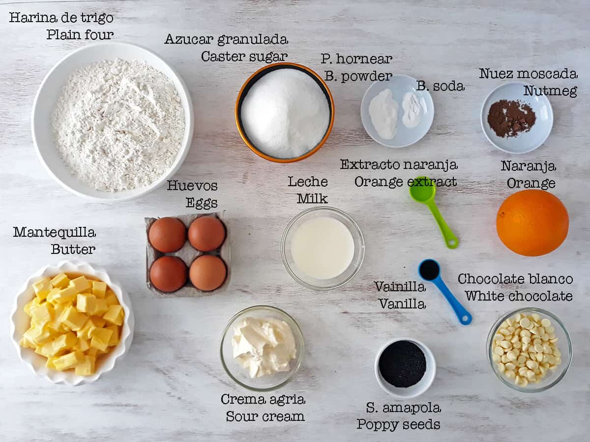 Variaciones y opciones de ingredientes