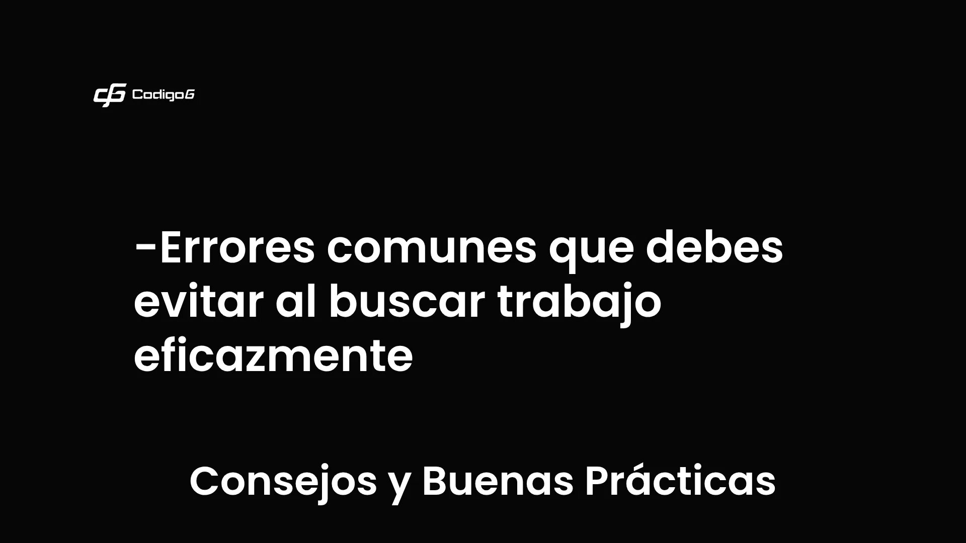 Errores Comunes que Debes Evitar