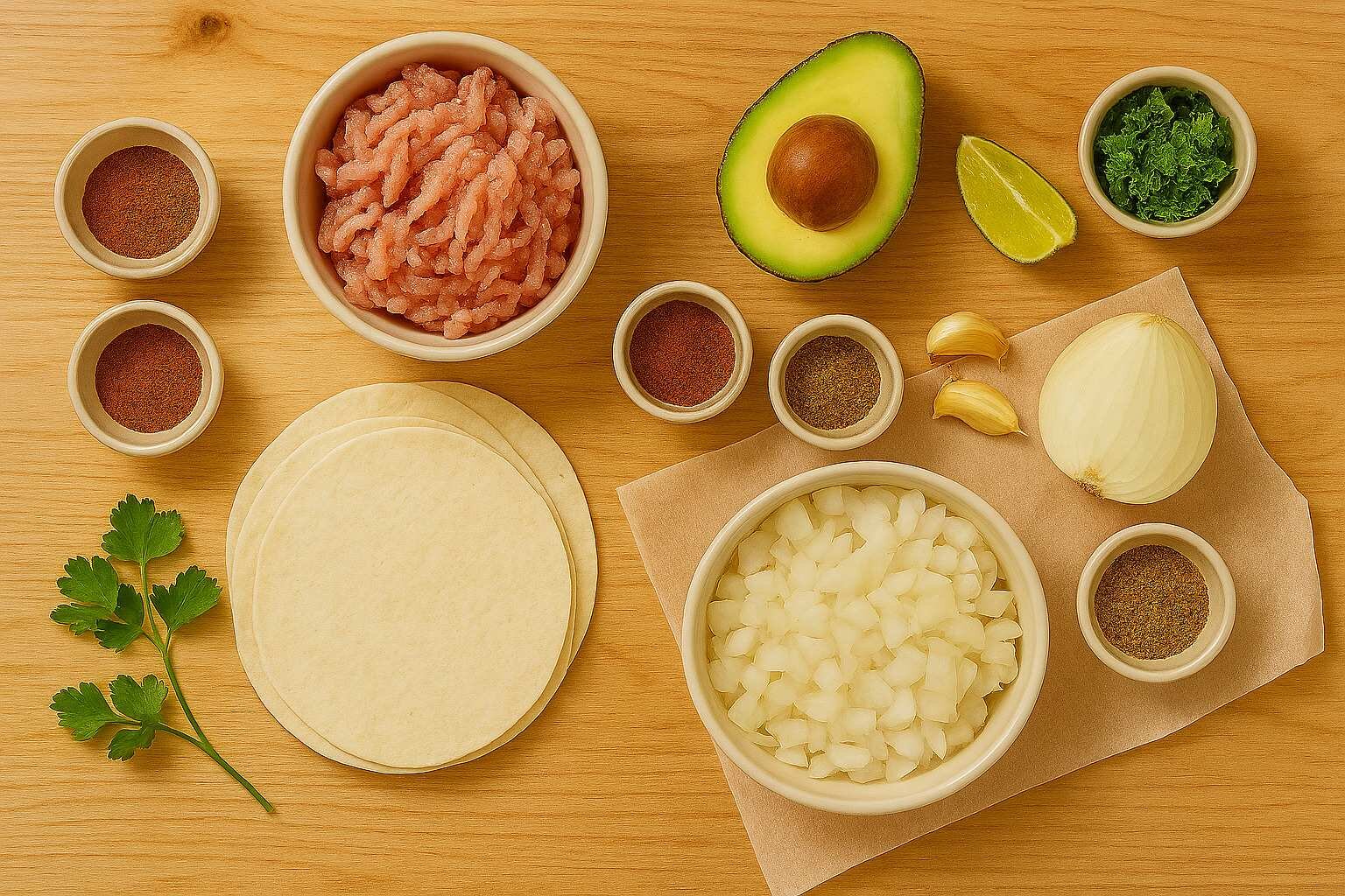Ingredientes esenciales para unos tacos inolvidables